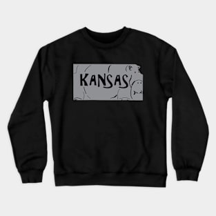 A funny map of Kansas Crewneck Sweatshirt